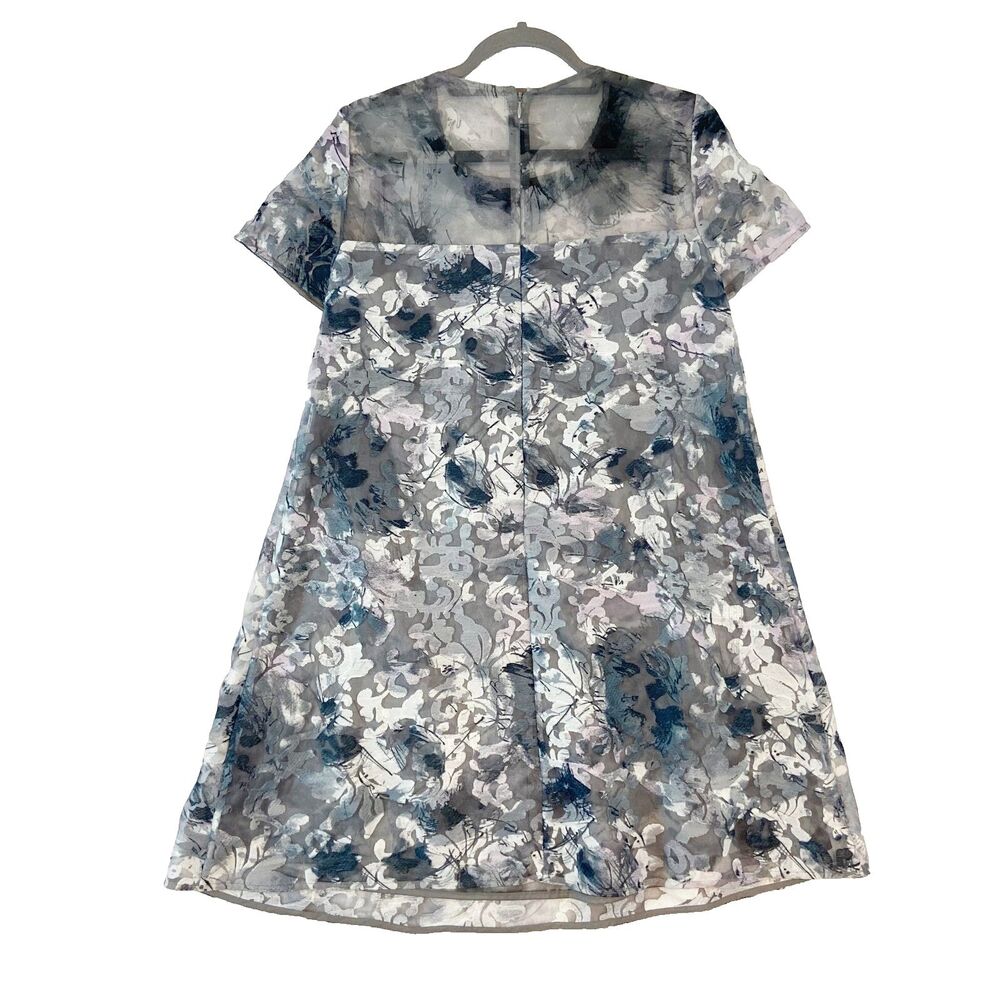 Badgley Mischka Dress Women's Size 6 Shift Beaded Neckline Short Sleeve - Picture 5 of 9